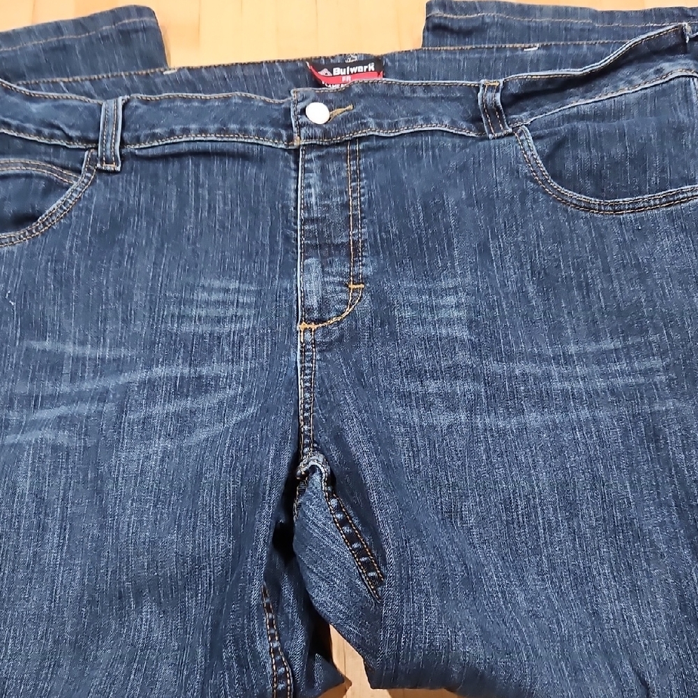 Blue Straight Leg Jeans